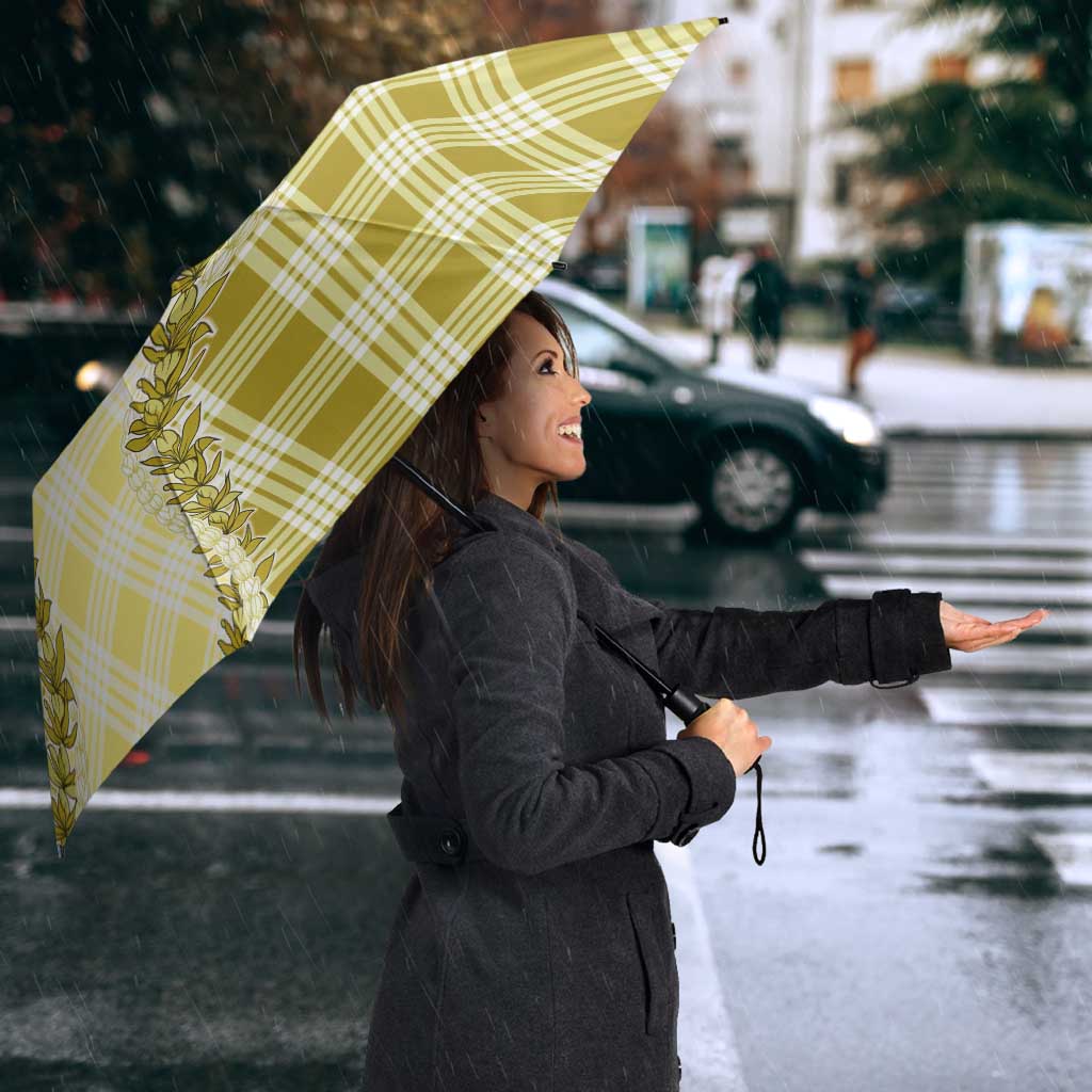 Yellow Hawaii Palaka Umbrella Hawaiian Pikake Lei LT05 - Polynesian Pride