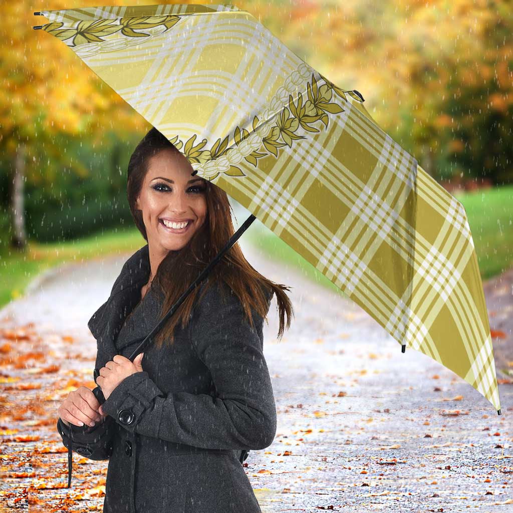 Yellow Hawaii Palaka Umbrella Hawaiian Pikake Lei LT05 - Polynesian Pride
