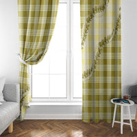 Yellow Hawaii Palaka Window Curtain Hawaiian Pikake Lei LT05 - Polynesian Pride