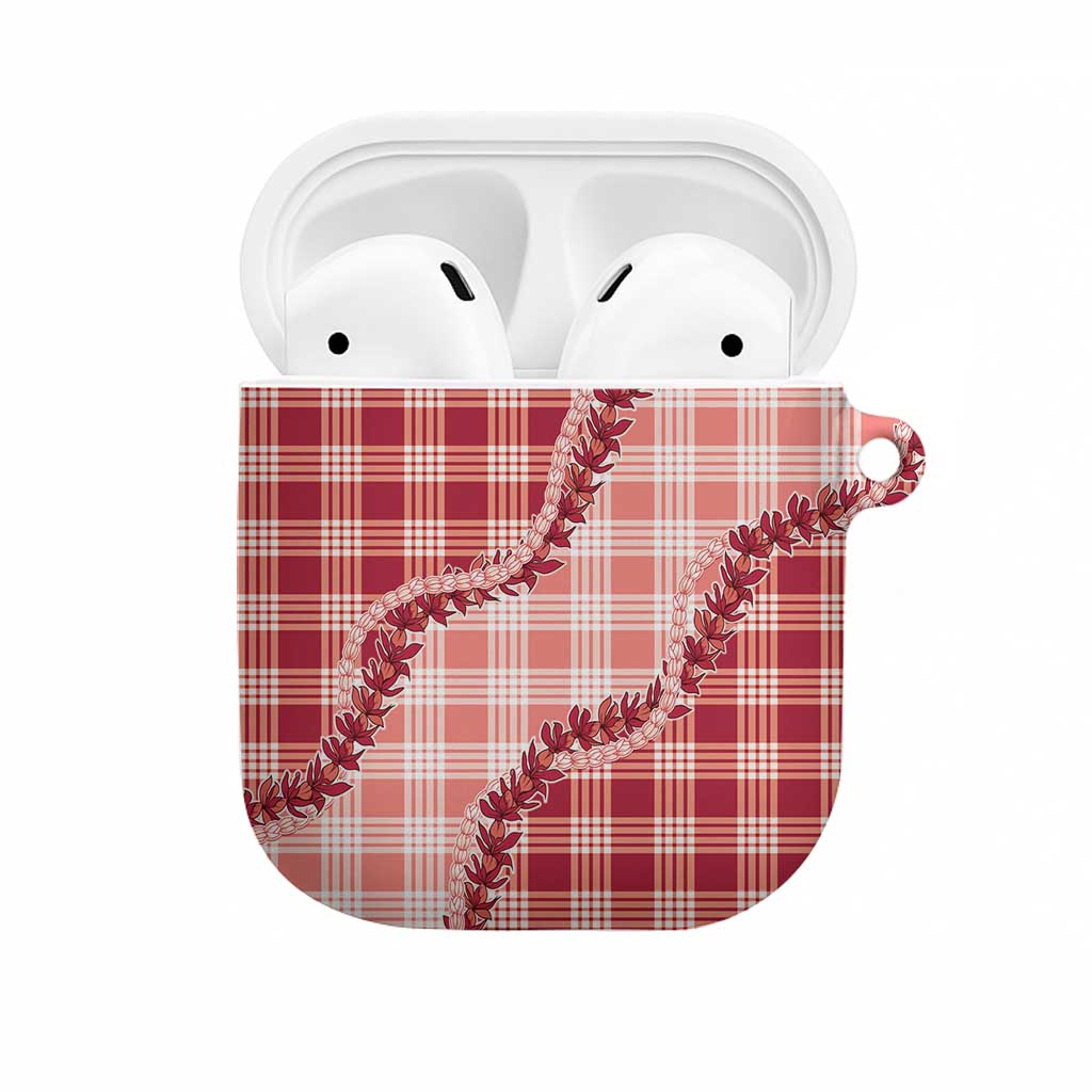 Red Hawaii Palaka AirPods Case Hawaiian Pikake Lei LT05 Red - Polynesian Pride