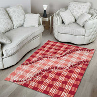 Red Hawaii Palaka Area Rug Hawaiian Pikake Lei LT05 - Polynesian Pride