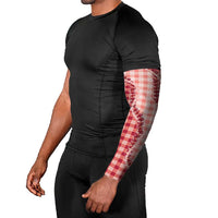 Red Hawaii Palaka Arm Sleeves Hawaiian Pikake Lei LT05 - Polynesian Pride