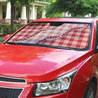 Red Hawaii Palaka Auto Sun Shade Hawaiian Pikake Lei LT05 - Polynesian Pride