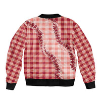Red Hawaii Palaka Bomber Jacket Hawaiian Pikake Lei LT05 - Polynesian Pride