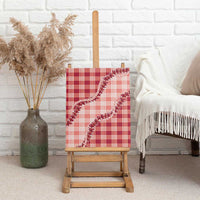 Red Hawaii Palaka Canvas Wall Art Hawaiian Pikake Lei LT05 - Polynesian Pride