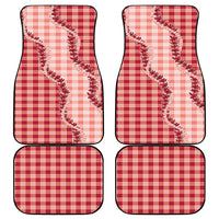 Red Hawaii Palaka Car Mats Hawaiian Pikake Lei LT05 - Polynesian Pride