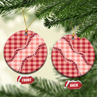 Red Hawaii Palaka Ceramic Ornament Hawaiian Pikake Lei