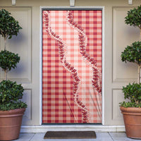 Red Hawaii Palaka Door Cover Hawaiian Pikake Lei LT05 Red - Polynesian Pride