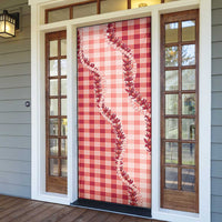 Red Hawaii Palaka Door Cover Hawaiian Pikake Lei LT05 - Polynesian Pride