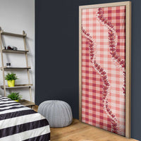 Red Hawaii Palaka Door Cover Hawaiian Pikake Lei LT05 - Polynesian Pride