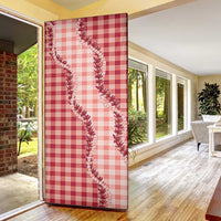 Red Hawaii Palaka Door Cover Hawaiian Pikake Lei LT05 - Polynesian Pride
