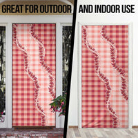 Red Hawaii Palaka Door Cover Hawaiian Pikake Lei LT05 - Polynesian Pride