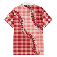 Red Hawaii Palaka Hawaiian Shirt Hawaiian Pikake Lei LT05 - Polynesian Pride