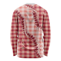 Red Hawaii Palaka Long Sleeve Shirt Hawaiian Pikake Lei LT05 - Polynesian Pride