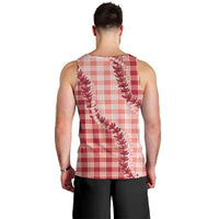 Red Hawaii Palaka Men Tank Top Hawaiian Pikake Lei LT05 - Polynesian Pride
