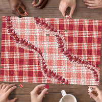 Red Hawaii Palaka Puzzle Hawaiian Pikake Lei LT05 - Polynesian Pride