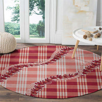 Red Hawaii Palaka Round Carpet Hawaiian Pikake Lei LT05 - Polynesian Pride