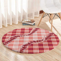 Red Hawaii Palaka Round Carpet Hawaiian Pikake Lei LT05 - Polynesian Pride