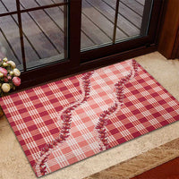 Red Hawaii Palaka Rubber Doormat Hawaiian Pikake Lei LT05 - Polynesian Pride