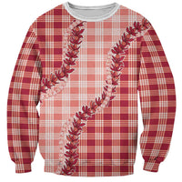 Red Hawaii Palaka Sweatshirt Hawaiian Pikake Lei LT05 Unisex Red - Polynesian Pride