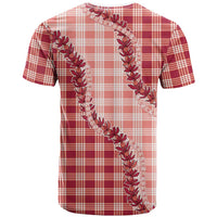 Red Hawaii Palaka T Shirt Hawaiian Pikake Lei LT05 - Polynesian Pride
