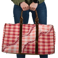 Red Hawaii Palaka Travel Bag Hawaiian Pikake Lei LT05 Red - Polynesian Pride