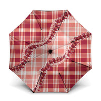 Red Hawaii Palaka Umbrella Hawaiian Pikake Lei LT05 One Size Folded 11.42 inch Opened Diameter 37.4 inch Red - Polynesian Pride