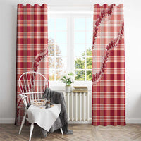 Red Hawaii Palaka Window Curtain Hawaiian Pikake Lei LT05 - Polynesian Pride