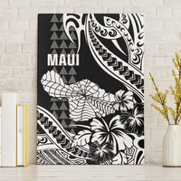 Hawaii Maui Upena Kiloi Canvas Wall Art Kakau Tribal Pattern Black Version LT05 Without Frame Black - Polynesian Pride