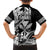 Hawaii Maui Upena Kiloi Family Matching Puletasi and Hawaiian Shirt Kakau Tribal Pattern Black Version