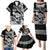 Hawaii Maui Upena Kiloi Family Matching Puletasi and Hawaiian Shirt Kakau Tribal Pattern Black Version