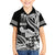 Hawaii Maui Upena Kiloi Family Matching Puletasi and Hawaiian Shirt Kakau Tribal Pattern Black Version