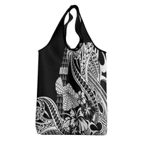 Hawaii Maui Upena Kiloi Grocery Bag Kakau Tribal Pattern Black Version LT05 - Polynesian Pride