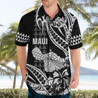 Hawaii Maui Upena Kiloi Hawaiian Shirt Kakau Tribal Pattern Black Version LT05 - Polynesian Pride