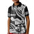 Hawaii Maui Upena Kiloi Kid Polo Shirt Kakau Tribal Pattern Black Version