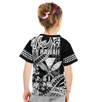 Hawaii Maui Upena Kiloi Kid T Shirt Kakau Tribal Pattern Black Version LT05 - Polynesian Pride