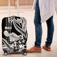 Hawaii Maui Upena Kiloi Luggage Cover Kakau Tribal Pattern Black Version LT05 Black - Polynesian Pride