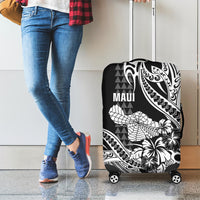 Hawaii Maui Upena Kiloi Luggage Cover Kakau Tribal Pattern Black Version LT05 - Polynesian Pride