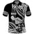 Hawaii Maui Upena Kiloi Polo Shirt Kakau Tribal Pattern Black Version