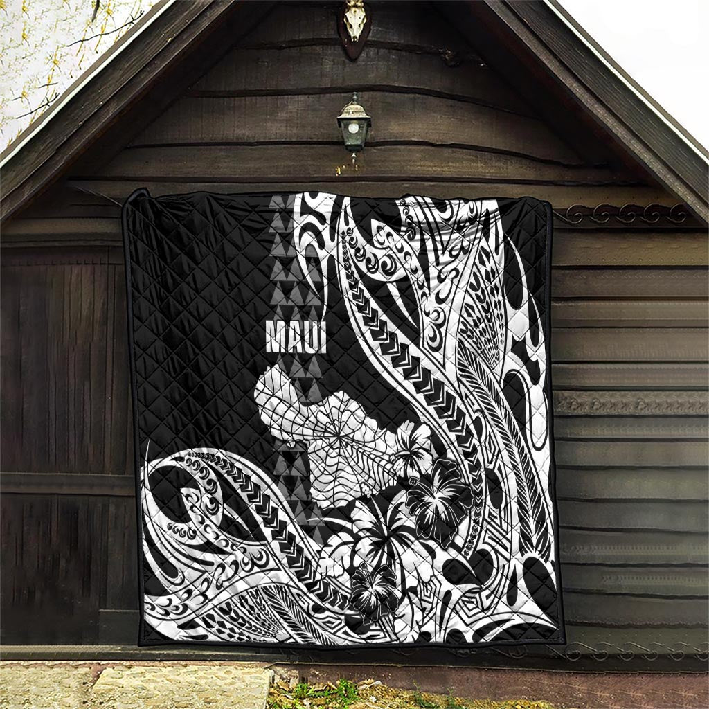 Hawaii Maui Upena Kiloi Quilt Kakau Tribal Pattern Black Version LT05 - Polynesian Pride