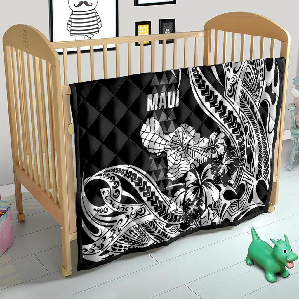 Hawaii Maui Upena Kiloi Quilt Kakau Tribal Pattern Black Version LT05 - Polynesian Pride