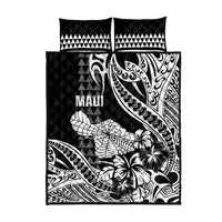Hawaii Maui Upena Kiloi Quilt Bed Set Kakau Tribal Pattern Black Version LT05 - Polynesian Pride