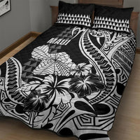 Hawaii Maui Upena Kiloi Quilt Bed Set Kakau Tribal Pattern Black Version LT05 - Polynesian Pride