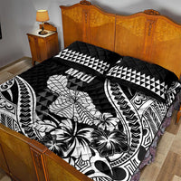 Hawaii Maui Upena Kiloi Quilt Bed Set Kakau Tribal Pattern Black Version LT05 - Polynesian Pride