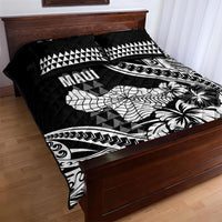 Hawaii Maui Upena Kiloi Quilt Bed Set Kakau Tribal Pattern Black Version LT05 - Polynesian Pride