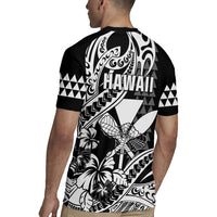 Hawaii Maui Upena Kiloi Rugby Jersey Kakau Tribal Pattern Black Version LT05 - Polynesian Pride