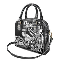 Hawaii Maui Upena Kiloi Shoulder Handbag Kakau Tribal Pattern Black Version LT05 - Polynesian Pride