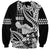 Hawaii Maui Upena Kiloi Sweatshirt Kakau Tribal Pattern Black Version