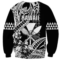 Hawaii Maui Upena Kiloi Sweatshirt Kakau Tribal Pattern Black Version LT05 - Polynesian Pride