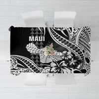 Hawaii Maui Upena Kiloi Tablecloth Kakau Tribal Pattern Black Version LT05 Black - Polynesian Pride